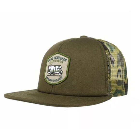 Coal Headwear Recreation Div Camper RV Olive Green Camouflage Mesh Hat Cap - Picture 1 of 13